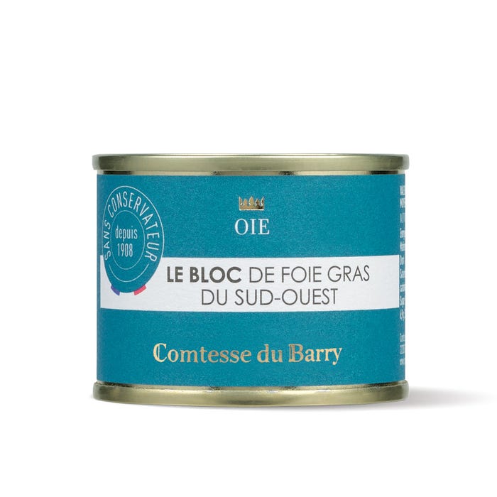 Block of goose foie gras from Sud-Ouest 65g main product photo