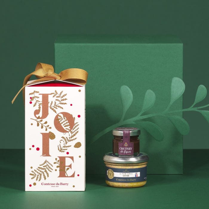 Coffret Joie - Whole duck foie gras + fig chutney main product photo
