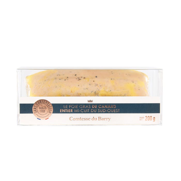 Semi-cooked whole duck foie gras from Sud-Ouest 200g main product photo