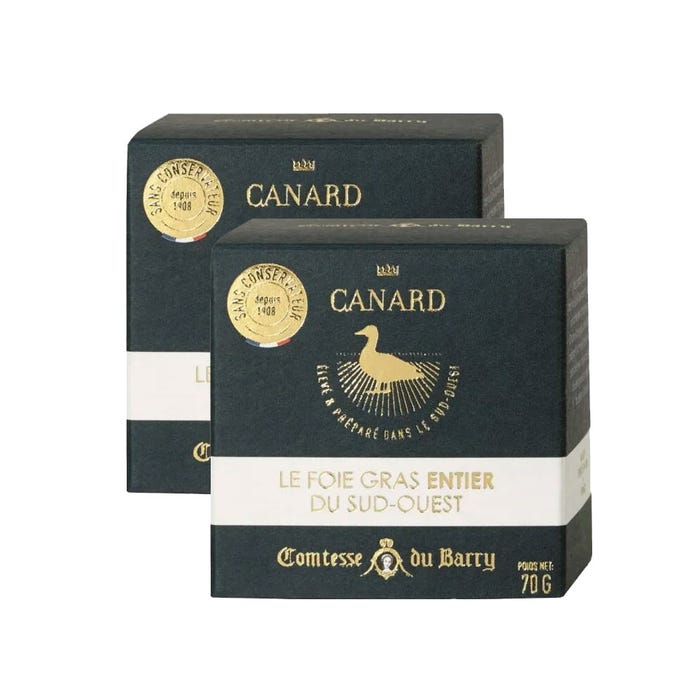 Pack of 2 Whole South-West Duck Foies Gras 70g main product photo
